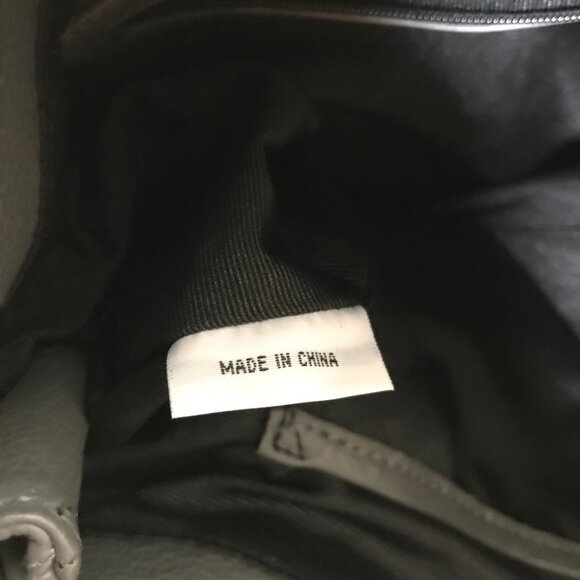 NEW! Cuore & Pelle Designer Pebbled Leather Sage Green Satchel Shoulder Bag - Picture 12 of 16